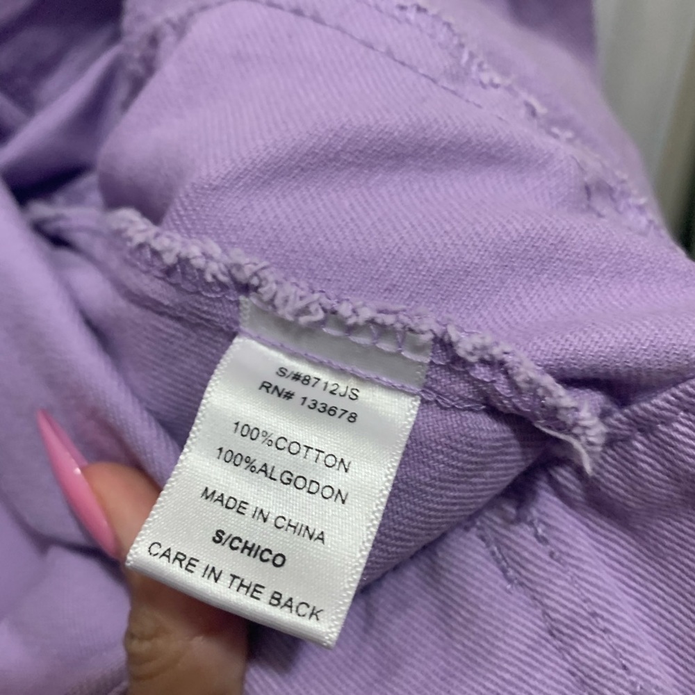 Love Tree Lavender Ruffle Jean Jacket - Picture 8 of 8